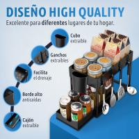 JUPPLIES Pack 2 Organizador Bajo Fregadero 2 Niveles - Organizador Extraíble con 2 Cestas Colgantes y 4 Ganchos - details 0