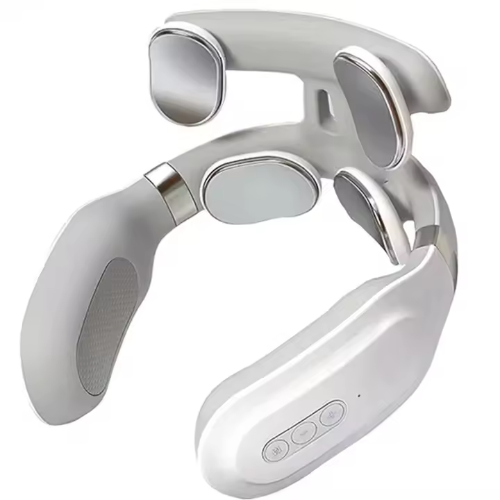 Masajeador De Cuello Con 4 Cabezas Máquina De Calor Y Vibración Luz Respiratoria Protección Del Cuello Máquina De Compresión Térmica Para La Columna Cervical - 1