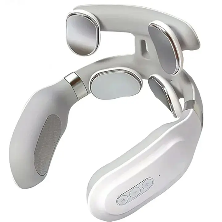 Masajeador De Cuello Con 4 Cabezas Máquina De Calor Y Vibración Luz Respiratoria Protección Del Cuello Máquina De Compresión Térmica Para La Columna Cervical - 1