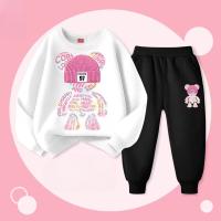 Conjunto De Ropa Infantil Otoño Para Bebé Niño Con Camiseta Y Pantalones Impresión Moda Casual Top Y Bottom Outfits Para Niñas - details 1