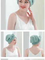 Toalla De Bambú Para Secado Rápido De Pelo Con Lazo Turban De Ducha Para Mujeres Absorbente Anti Encarcelamiento Microfibra - details 5