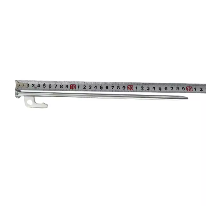 Clavos de tierra galvanizados para carpas extendidas y engrosadas para exteriores, clavos de acero de 20/25/30 cm, accesorios para toldos de camping, clavos de tierra para nieve de playa - 1