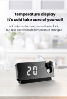 LED Digital Projection Alarm Clock 180° Rotation USB Electronic Ceiling Projector Alarm Clock For Bedroom Bedside Desktop Clock - details 5