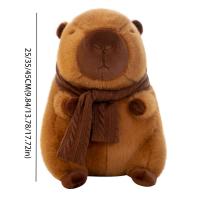 Muñeca De Capybara De Peluche Kapibala Con Bufanda Removible Juguete Textil Para Decoración De Hogar Y Coleccionistas - details 1