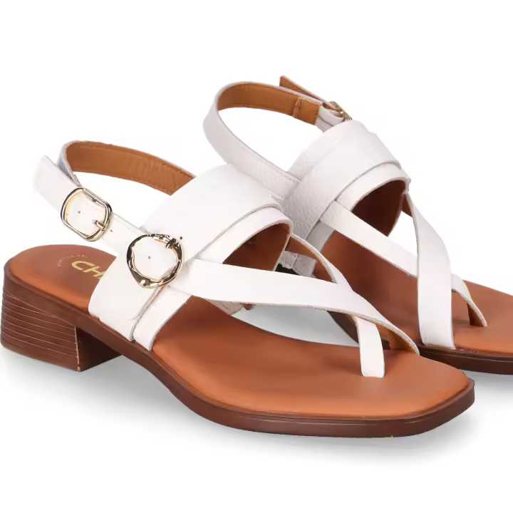 Chika10 Leather BINKA 10 Sandalia de Tacón Blanco/White - 1
