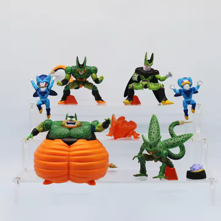Set De 8 Figuras Dragon Ball Cell En Formas Variadas 8-10cm Modelos De Anime Ornamentos De Villano Figurines De Colección - 1