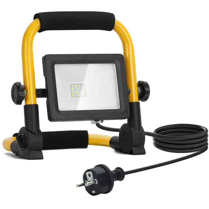 Aigostar Foco de Trabajo LED 100W 8800LM Foco LED Portátil con Giratorio 360º, Impermeable, Soporte plegable, para Uso en Interiores y Exteriores, para Obra, Taller, Garaje, 6500K Luz Blanca - 1