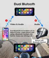 Monitor Portátil Para Motocicleta 7 Pulgadas Con DVR Navegación GPS Wireless CarPlay Android Auto Airplay Pantalla Moto Carplay IPX 7 Resistente Al Agua - details 5