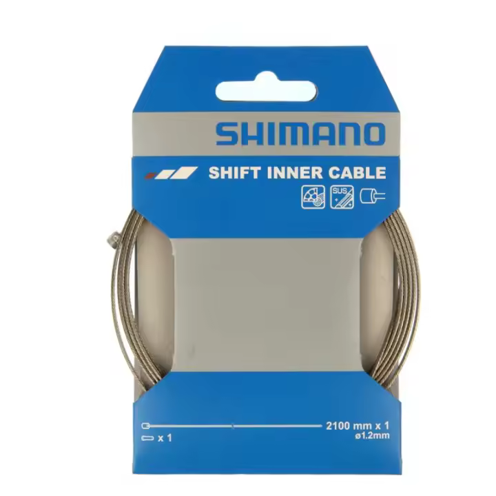 SHIMANO | Cable De Cambio SUS Inoxidable - Pieza de repuesto original SHIMANO

Material: Acero inoxidable
Longitud del cable de cambio: 2100 mm
Diámetro del cable interior: 1,2 mm - 1