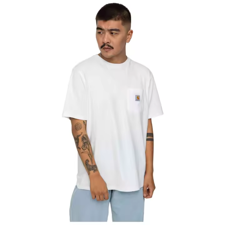 Camiseta de Manga Corta Carhartt WIP Pocket para hombre en color blanco - 1