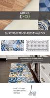 STORESDECO Alfombra Vinílica Estampada con Acabados Premium,  100% PVC Reciclable, Alfombra Cocina con Mosaico Efecto Baldosa, Alfombras de Habitación, Alfombra Fina Antideslizante, Lavable y Anti bacterias - details 0