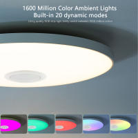 Luz De Techo Inteligente RGB Con Altavoz 30W 36W Reproducción De Música Bluetooth WIFI TUYA APP Decoración Para Hogar Dormitorio Sala De Estar - details 7