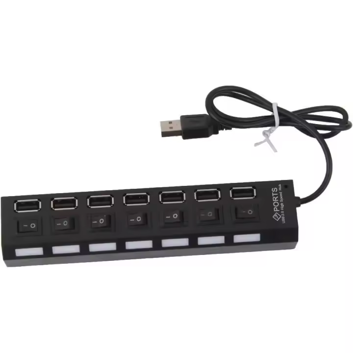 Regleta USB 2.0 7 Puertos EU0414019085 Hub adaptador , ENVIO 24H - 1