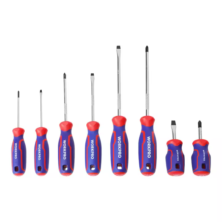 WORKPRO Juego de 8 Destornilladores Cromo-vanadio - 1