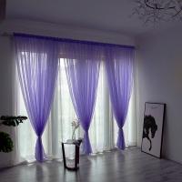 Cortina De Tules Sólida Y Transparente 100x200cm Para Sala De Estar Y Dormitorio Panel De Cortina Exterior Moderno Sin Doble Capa Ni Aislamiento Solar - details 4