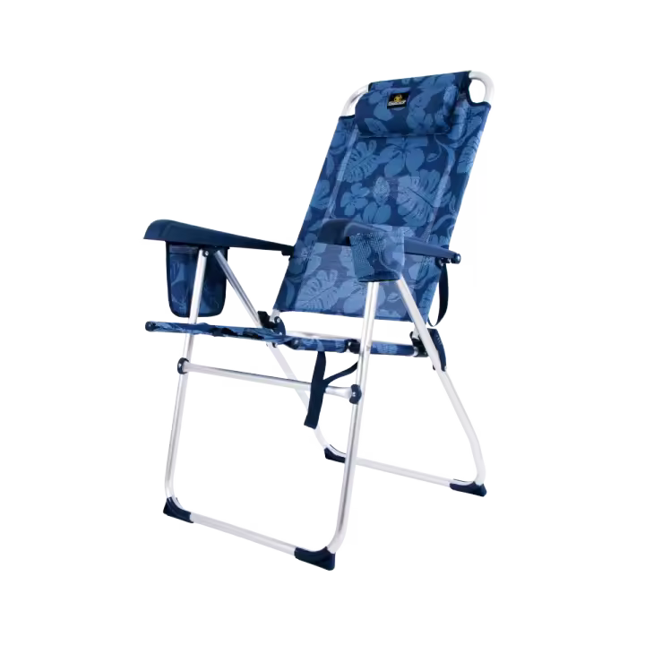 Silla PALMERA 2081-3 (Flowers) - Silla de 8 Posiciones. Textilene 2X1 65x60x47/108cm - CREVICOSTA QUALITY MARK MARCAS DE CALIDAD - 1