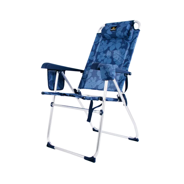 Silla PALMERA 2081-3 (Flowers) - Silla de 8 Posiciones. Textilene 2X1 65x60x47/108cm - CREVICOSTA QUALITY MARK MARCAS DE CALIDAD - 1