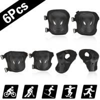 Juego De Protecciones Para Codos Rodillas Y Muñecas Para Hombres Y Mujeres En Bicicleta Patinaje Skate Air Mesh + PE Shell+EVA - details 0