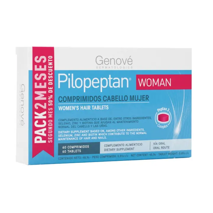 Genove Pilopeptan Woman 60 comprimidos + Serum 8ml - 1