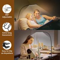 Lámpara De Escritorio LED 10W Con Pinza Luz De Lectura Dimmer De 10 Niveles 3 Modos De Iluminación Flexible Para Estudio USB - details 5