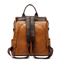 Mochila antirrobo de piel sintética para mujer, de gran capacidad bolso de hombro, de viaje, de marca famosa, a la moda - details 12