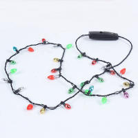 Collar De Disfraz Navideño Con Luz LED Miniatura 8 Luces Que Parpadean Accesorio De Fiesta Con Efecto De Luz - details 5