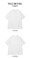 Camiseta De Algodón Pesada De 300g Sycpman Para Hombre Con Hombros Caídos Y Mangas Cortas En Color Sólido Para El Verano - details 9