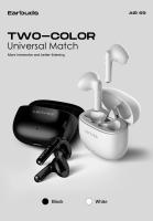 Lenyes AIR 69 Auriculares Inalámbricos TWS Bluetooth 5.4 con Micrófono HD, Cancelación de Ruido, Estuche de Carga 300mAh, Sonido Estéreo, Llamadas Nítidas y Diseño Ergonómico – Blanco/Negro - details 5
