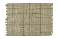 Parentesi Quadra  -  ALFOMBRA YUTE TARTÁN BEIGE 160X230 CM - details 0