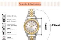 Reloj De Pulsera De Lujo Para Mujer CHENXI En Acero Inoxidable Dorado Con Dial Pequeño Y Superficie De Concha Rosa Moda De Vestir Resistente Al Agua Con Manecillas Luminosas Y Cierre De Pulsera - details 0