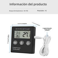 Termómetro Digital Para Nevera Y Congelador Con Sensor Externo Alarma De Temperatura Alta Y Baja Para Acuario Y Tanque De Agua - details 8