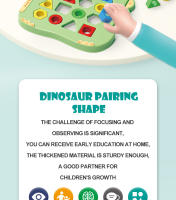 Juego Interactivo De Mesa Dinosaurs Collide Con Formas Geométricas Juguete Educativo Para Niños Entrenamiento De Pensamiento Y Educación Temprana Para Padres E Hijos - details 1