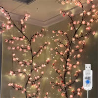 Arboleta De LED 96 Luces USB Con 8 Modos De Color Para Decoración De Habitaciones Boda Y Navidad Tema Cerezo En Flor - details 0