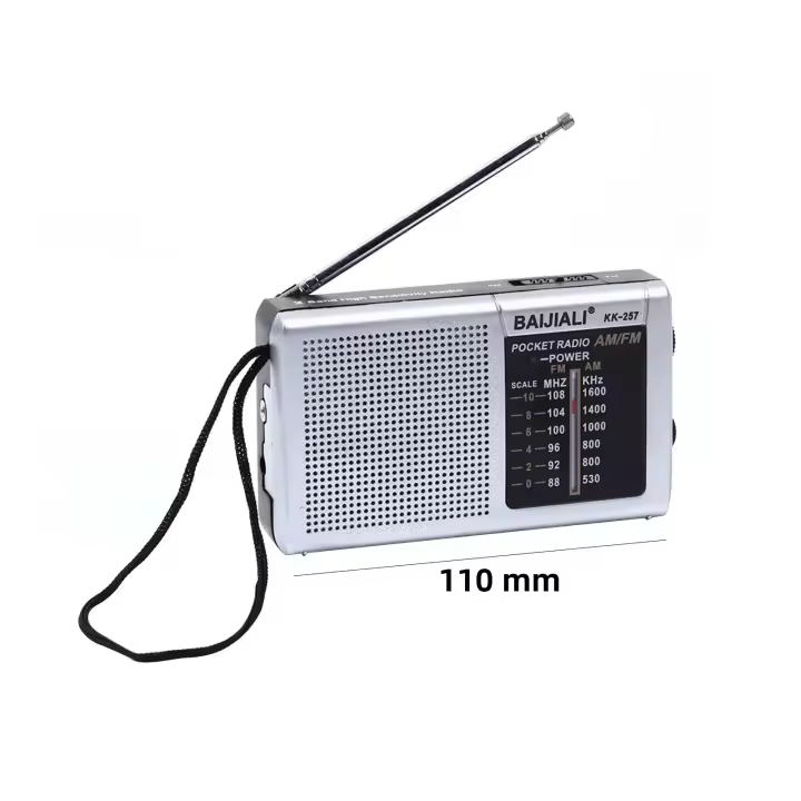Radio Portátil De Mano Con Manivela Solar Y USB 5000mAh LED De Emergencia Linterna Banco DE LA Energía AM/FM/WB NOAA Tiempo Radio Para Exteriores - 1