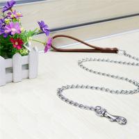 Correa De Metal Duradero Antigolpes Para Perros Pequeños Medianos Y Grandes Con Manija De Cuero PU Y Cadena De Hierro Accesorios Para Mascotas - details 3