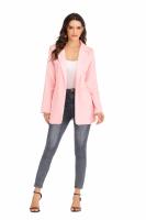 Chaqueta De Mujer Estilo Europeo Y Americano Casual Polo Cuello Redondo Ajustada Para Primavera Y Otoño 2024 Polyester Cotton - details 6