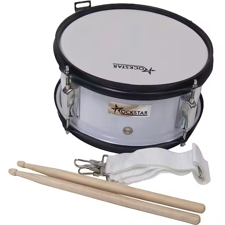 Tambor de Madera Afinable para Niños ROCKSTAR MUSIC SMD1055-WH - Compacto y con Accesorios - 1