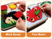Libro Educativo De Tela Suave 3D Para Bebés Juguete Montessori De Primeros Conceptos Cognitivos Y Vida Básica Para Infantes Aprendizaje Temprano Con Temas De Animales Y Deportes - details 9