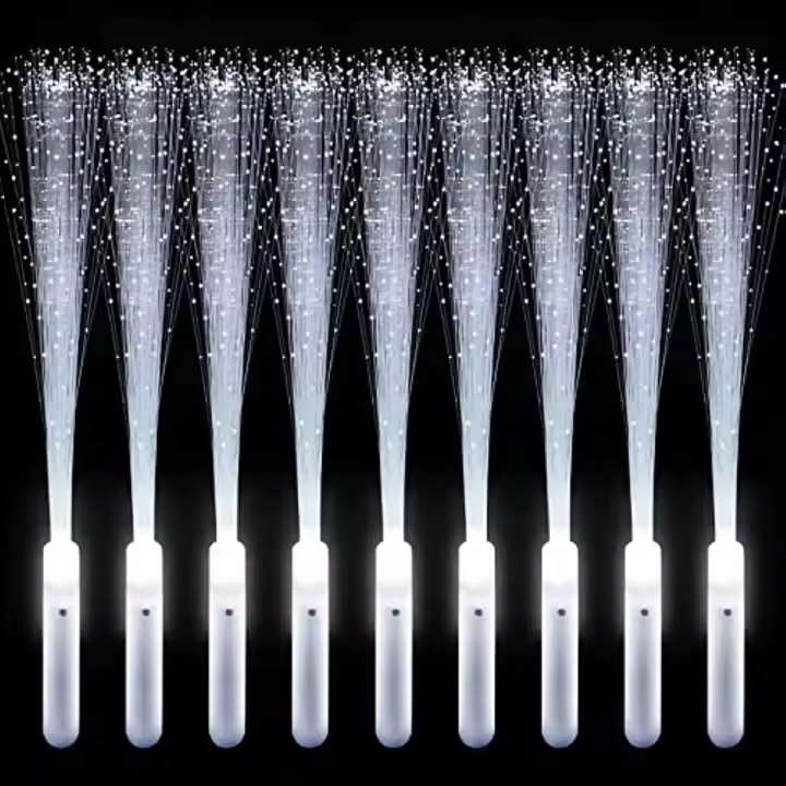 12-96PCS Varillas De Fibra Óptica LED Con 3 Modos Blanco Lámpara De Fiesta Para Bodas Cumpleaños Baño De Luz De Enlace - 1