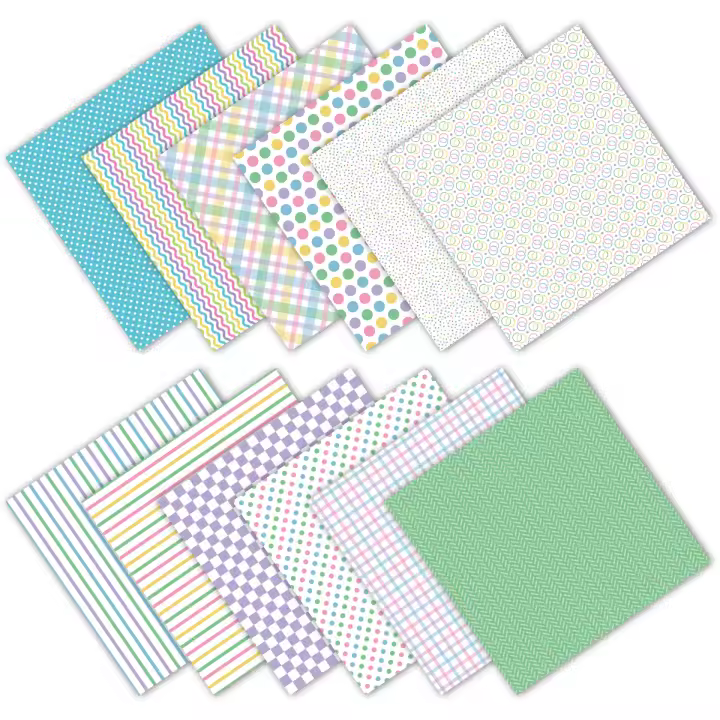 12pcs Papel De Scrapbook Para Pascua Decorativo Para Artesanía DIY Journaling Hacer Tarjetas Embalaje De Regalos Suministros De Scrapbooking - 1
