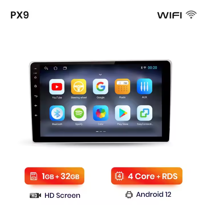 AWESAFE PX9 inalámbrico CarPlay Android Auto Radio para Toyota Verso R20 2009 2010 2011 2012 2013 2014 2015 2016 2017 2018 coche reproductor multimedia GPS 2 din autoradio volante controles RDS Bluetooth - 1