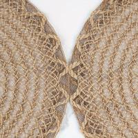 4pcs Maternos De Lino Jute Para Mesa De Comedor Estilo Farmhouse Borde Ondulado Diseño Tejido Antideslizantes Material Natural - details 8