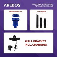 AREBOS Aspiradora de mano baterÃ­a de| Aspiradora 2 en 1| Sin bolsa | InalÃ¡mbrica - details 15