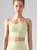 Sudadera Deportiva Sin Tirantes Con Cojín Para Pecho Transpirable Para Yoga De Nylon Y Spandex Para Mujeres - details 12