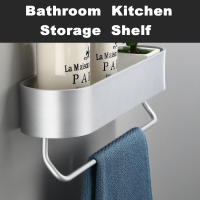 Estante De Baño Negro Con Barra De Toalla Y Cesta De Ducha Almacenamiento De Cocina Accesorios De Baño Soporte De Pared De Aluminio - details 3