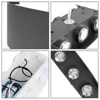 Lámpara De Pared Exterior Impermeable LED Para Decoración Del Hogar Jardín Veranda Y Escaleras Luminaire Facade Luz Exterior - details 19