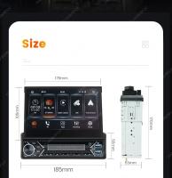 Reproductor Multimedia Para Coche 1Din Wireless Car-play Android Auto Pantalla HD Retractil De 7 Pulgadas Con Espejo Link USB AUX BT FM - details 13