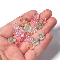 50pcs Estrellas De Cinco Puntos De Acrílico Transparentes 11mm Colores Para Joyería DIY Pulseras Collares Accesorios - details 1