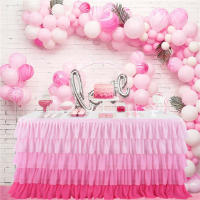 Falda De Mesa De Chiffon Para Fiesta De Cumpleaños Tutu De Encaje Decoración De Boda Impermeable Polyester/cotton Sin Nombre De Marca - details 6