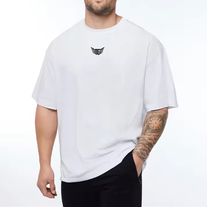Oversized Men Short Sleeve Mesh T Shirt Loose Casual Street Hip Hop T-shirt Summer Brand Gym Fitness Bodybuilding Workout Tshirt - 1